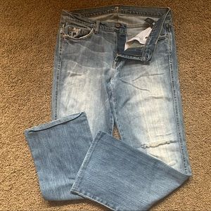 Men’s Distressed/Worn Denim Jeans Waist 32